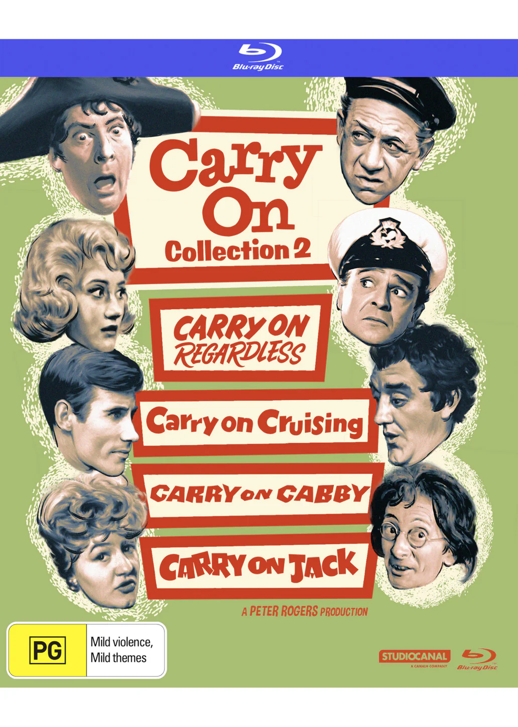 CARRY ON: COLLECTION TWO - BLU-RAY (CARRY ON REGARDLESS, CARRY ON CRUISING, CARRY ON CABBY, CARRY ON JACK)
