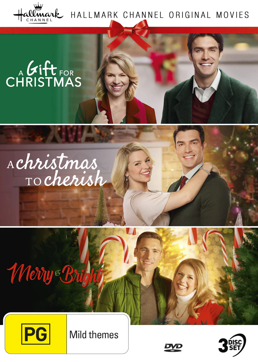 HALLMARK CHRISTMAS COLLECTION 16 - A GIFT FOR CHRISTMAS /  A CHRISTMAS TO CHERISH / MERRY & BRIGHT