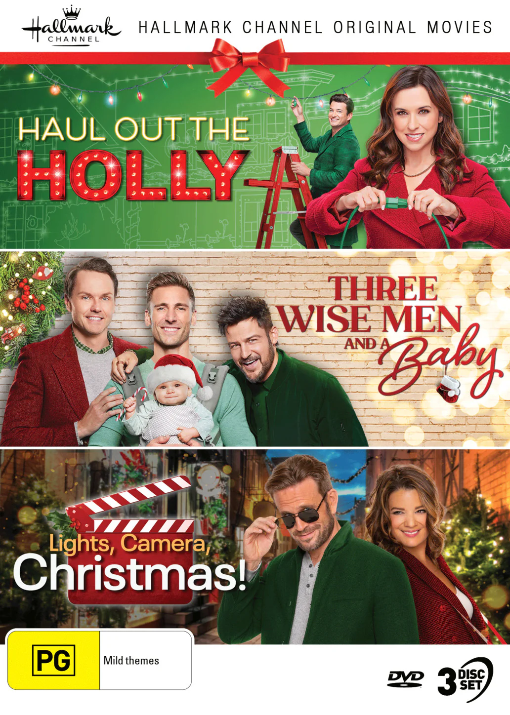 HALLMARK CHRISTMAS COLLECTION #30 (HAUL OUT THE HOLLY / THREE WISE MEN AND A BABY / LIGHTS, CAMERA, CHRISTMAS!)