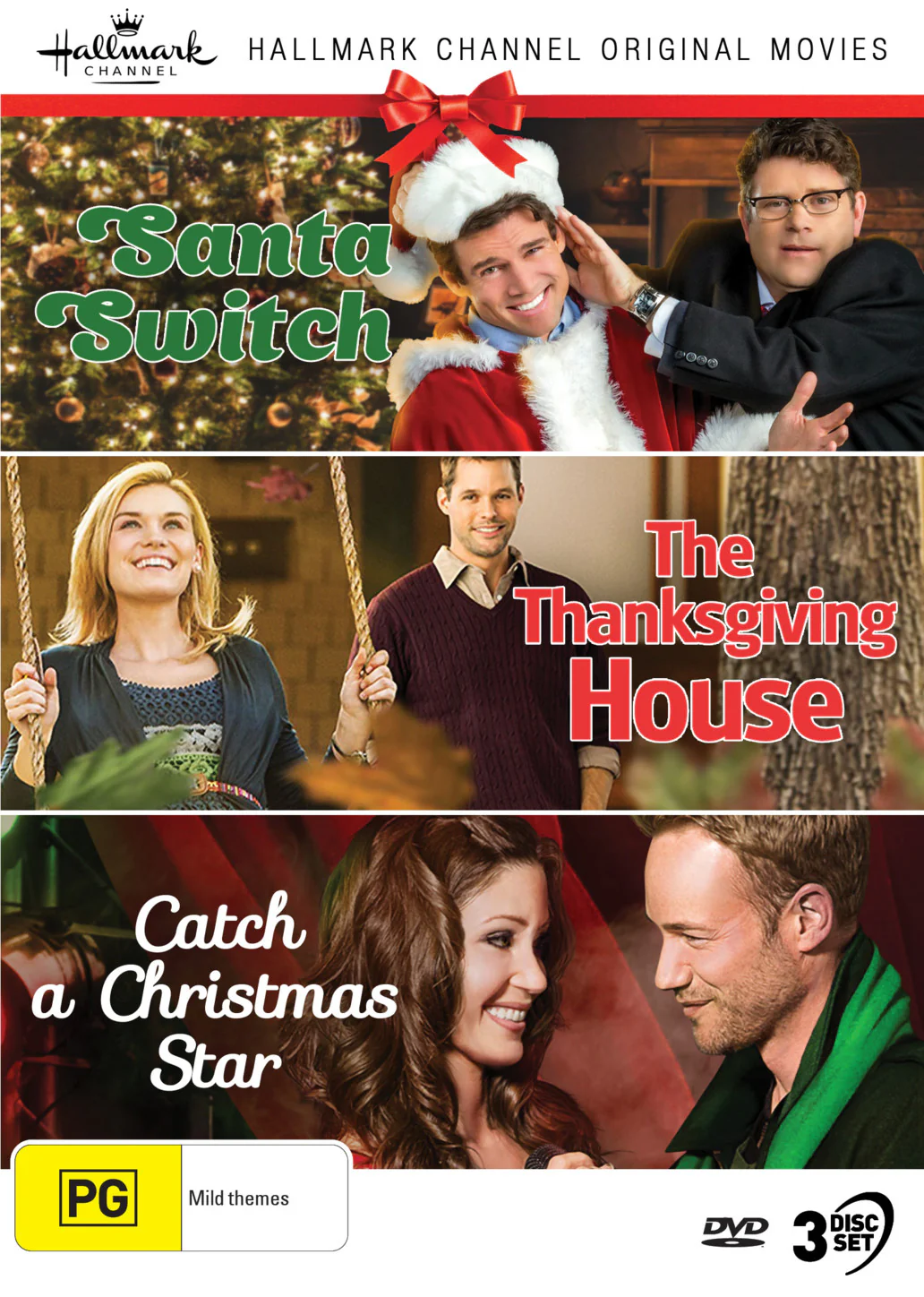 HALLMARK CHRISTMAS COLLECTION 35 (SANTA SWITCH / THE THANKSGIVING HOUSE / CATCH A CHRISTMAS STAR)