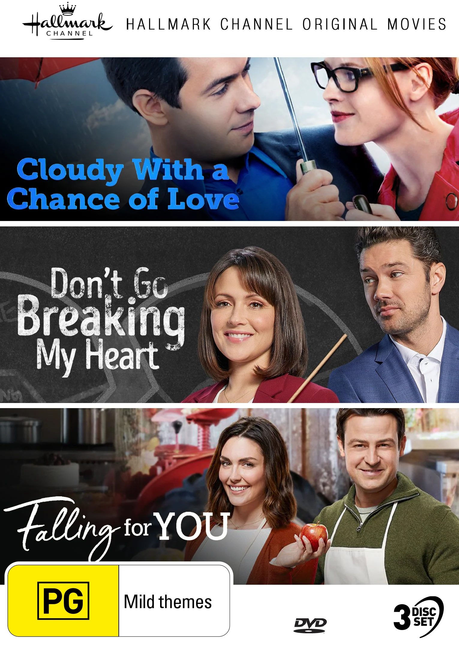 HALLMARK COLLECTION 16 (CLOUDY WITH A CHANCE OF LOVE / DON'T GO BREAKING MY HEART / FALLING FOR YOU)