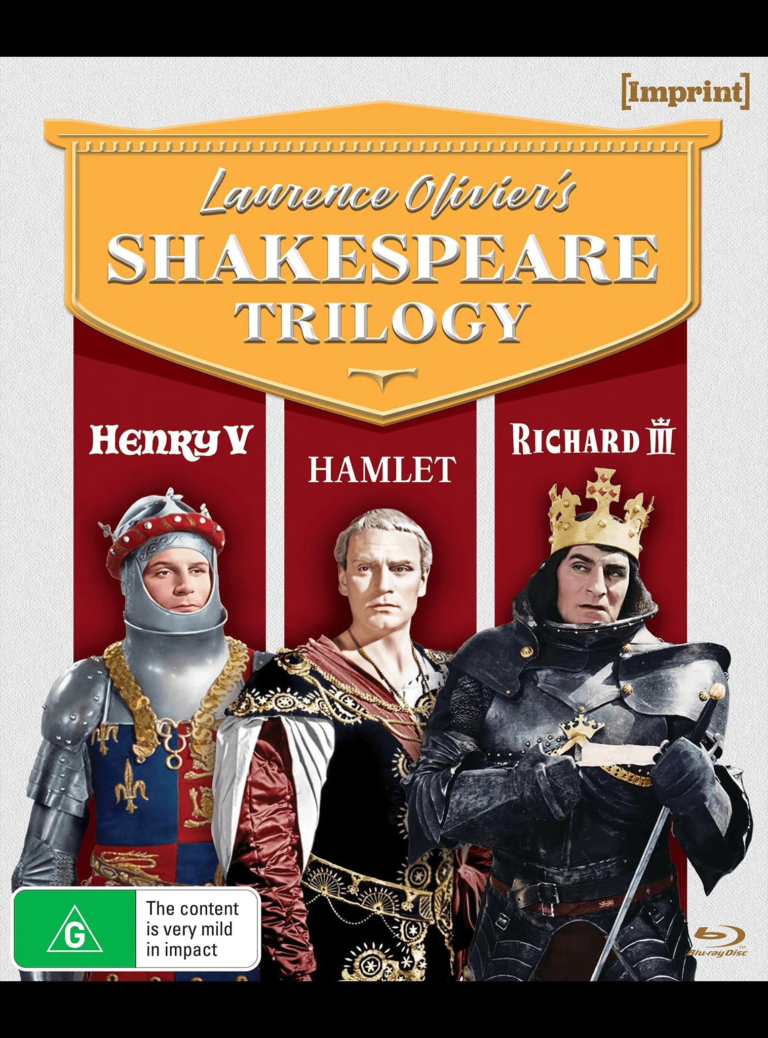 LAURENCE OLIVIER'S SHAKESPEARE TRILOGY (IMPRINT COLLECTION #413 - #415) - BLU-RAY