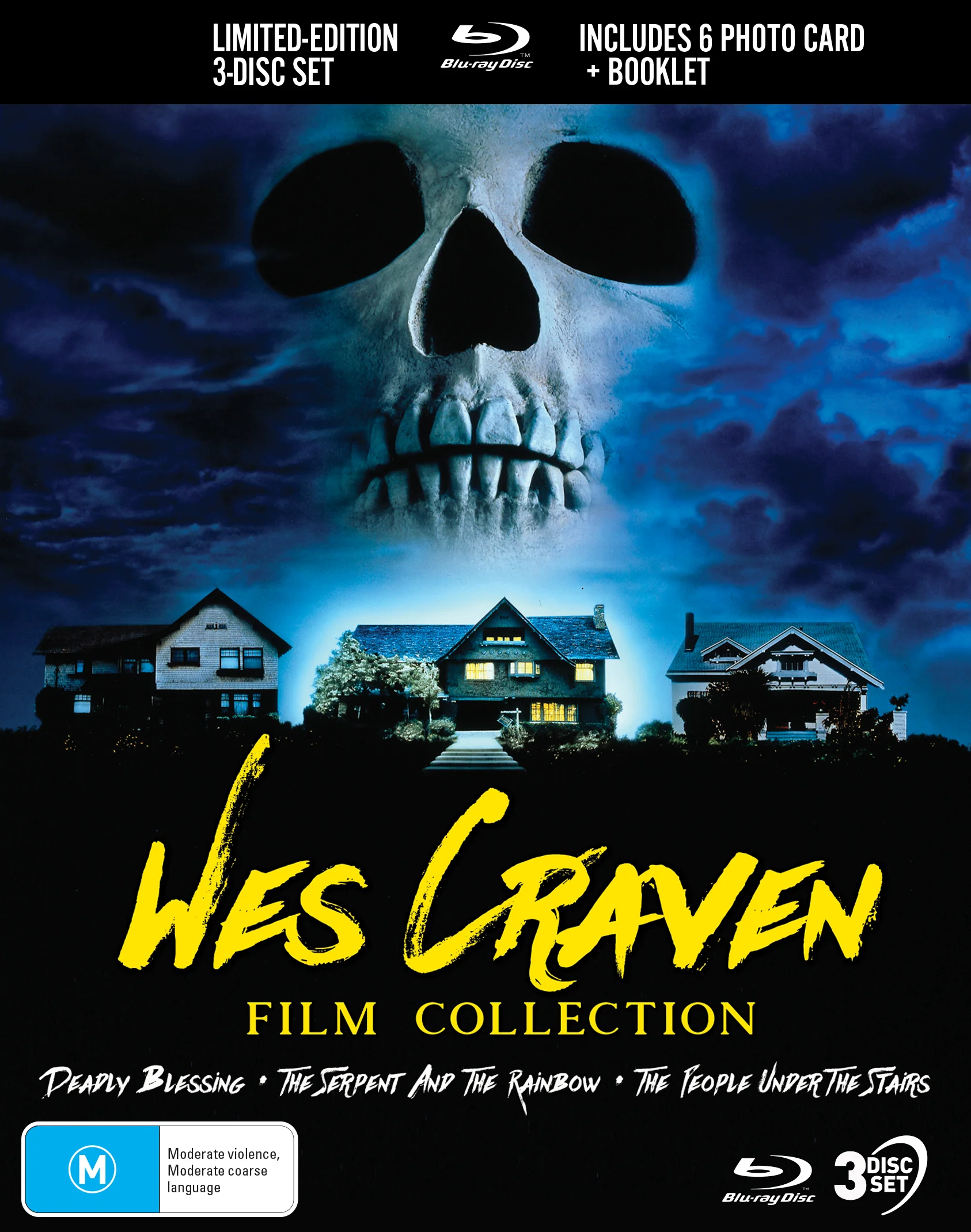 WES CRAVEN FILM COLLECTION: DEADLY BLESSING / THE SERPENT AND THE RAINBOW / THE PEOPLE UNDER THE STAIRS (LENTICULAR COVER + BOOKLET + PHOTO CARDS)